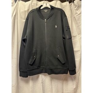 Polo Ralph Lauren Men's Double Knit Bomber Jacket Size XL Iconic Logo Full Zip